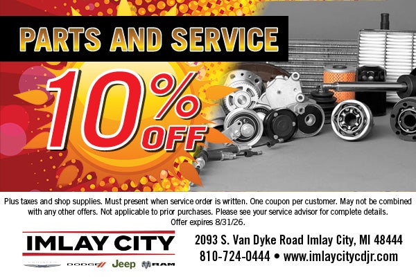 10% Off Parts & Service