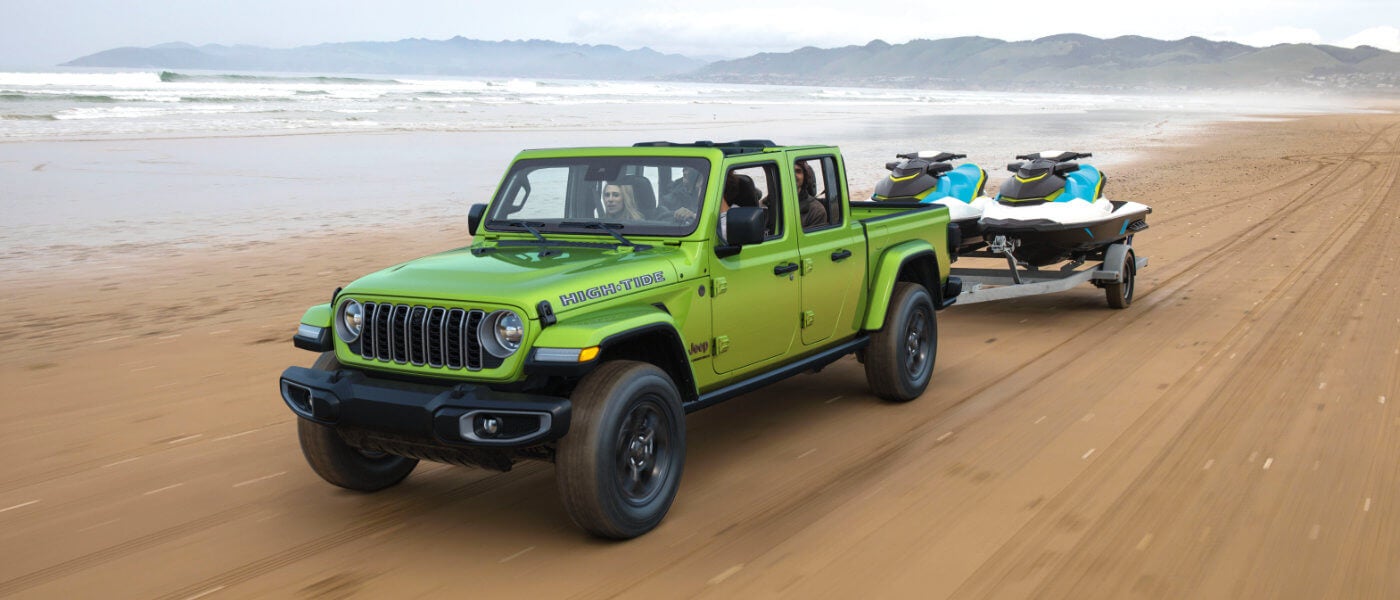 2026 Jeep Gladiator towing jetskis