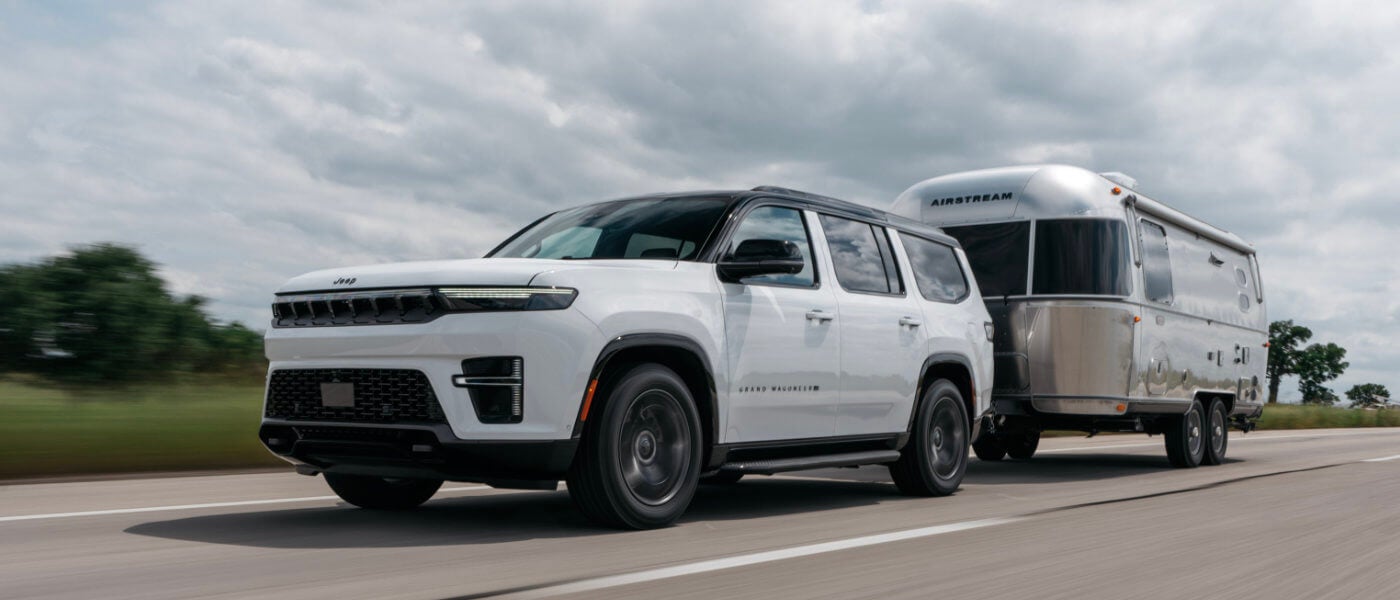 2026 Jeep Grand Wagoneer towing a trailer