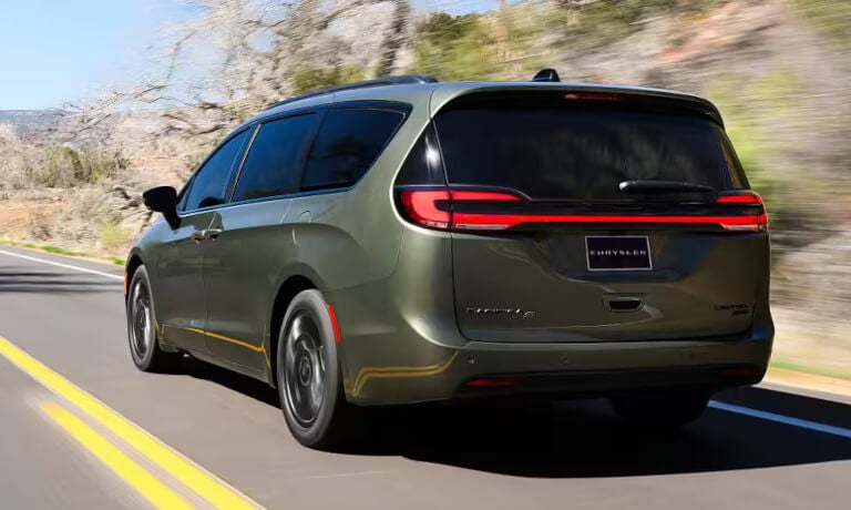 2027 Chrysler Pacifica driving away
